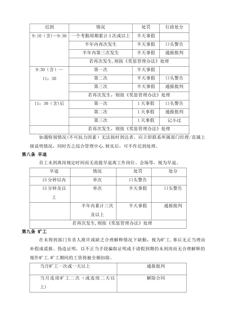 考勤管理制度(第三版)_第3页