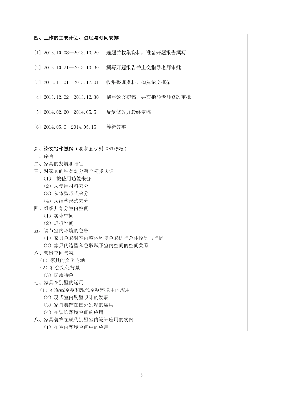 家具在室内装饰中的运用—别墅室内装饰设计开题报告_第3页