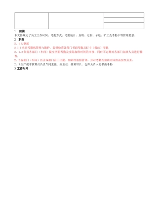 考勤管理规定-最新-非常实用