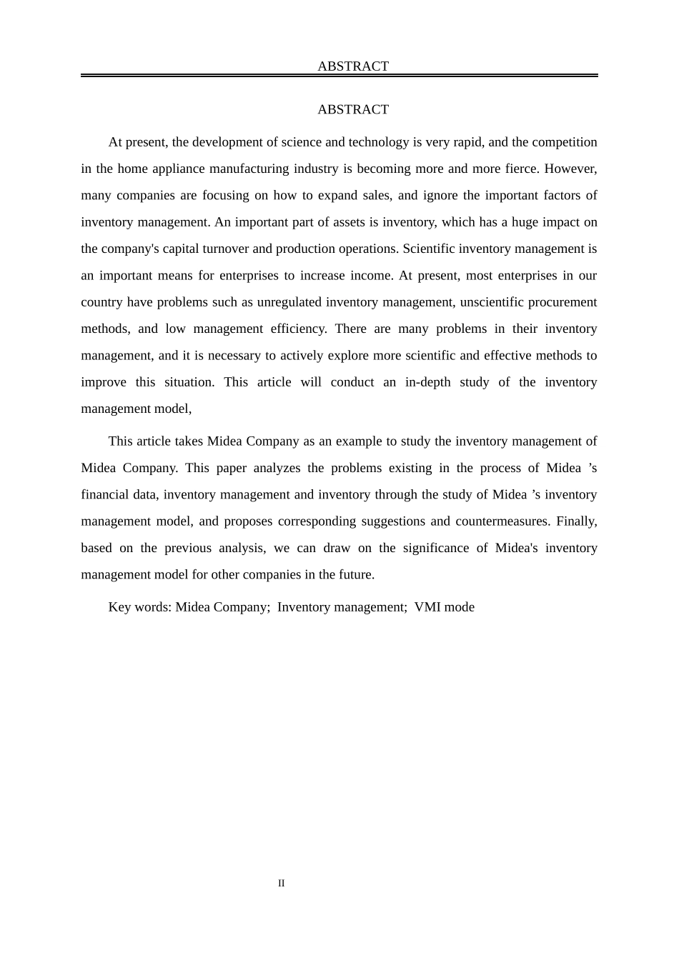 美的公司存货管理问题及对策研究论文设计_第2页