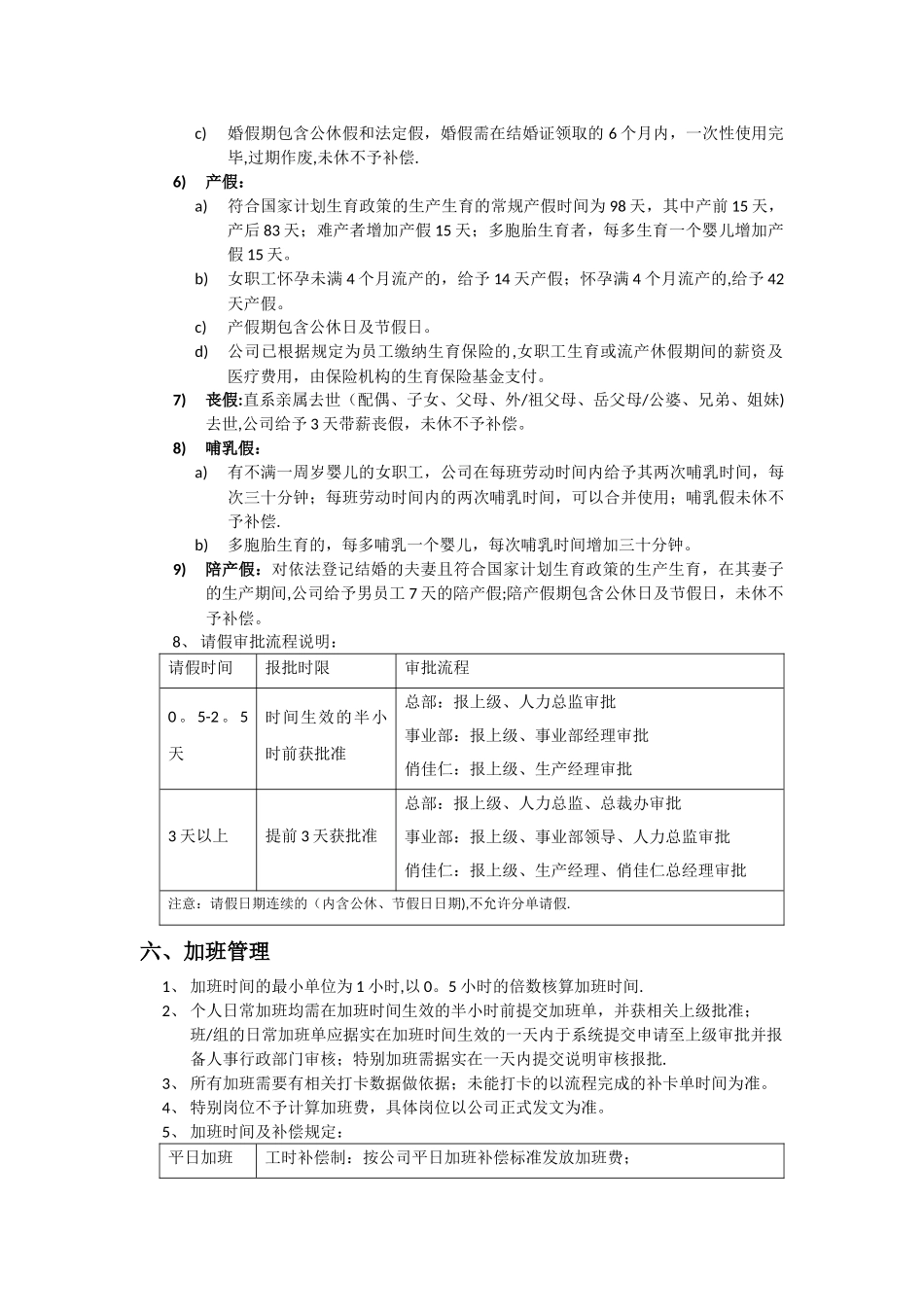 考勤管理规定(参考)_第3页