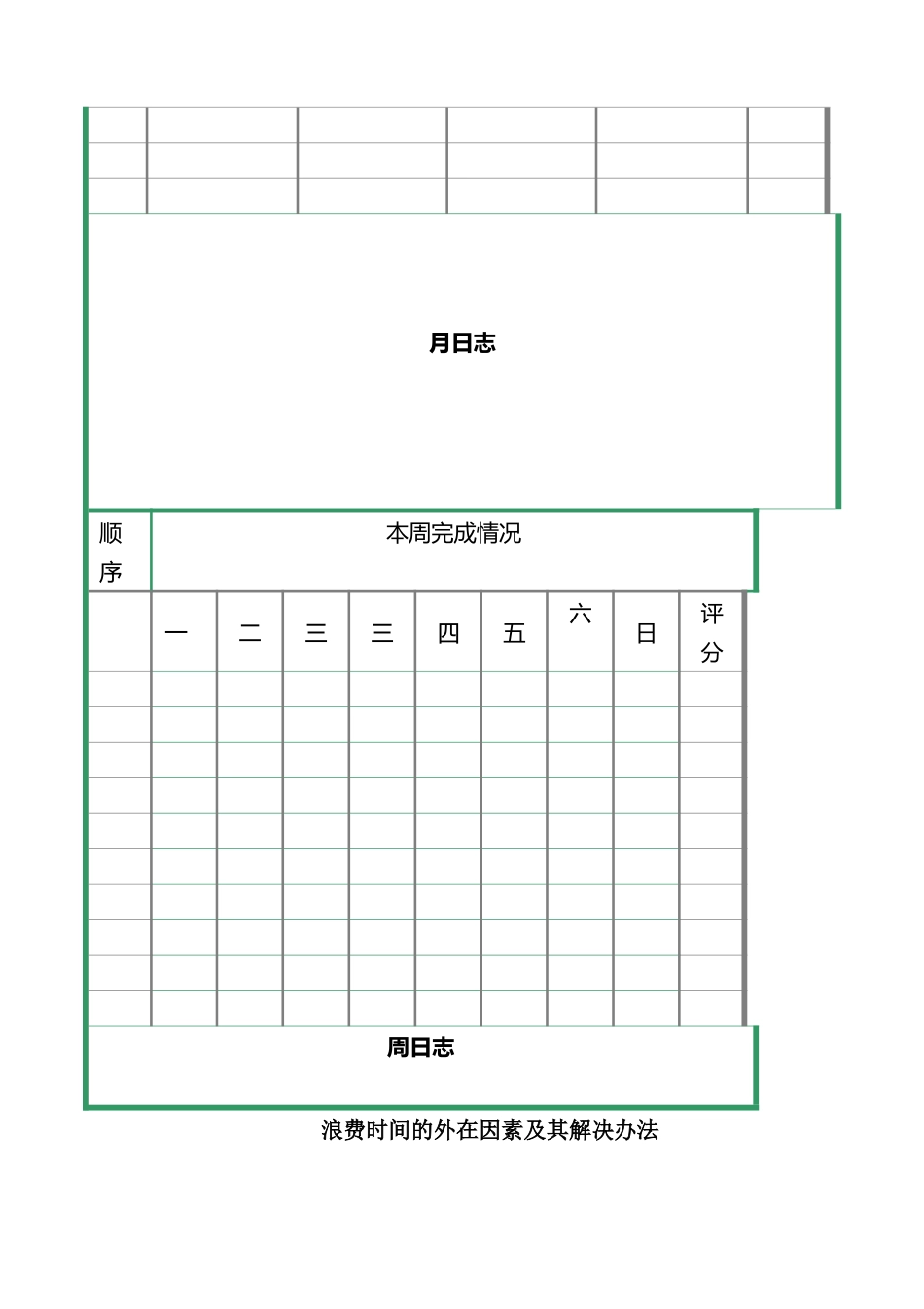 考研月计划和周计划表格_第2页