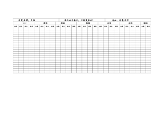 考试成绩记录表