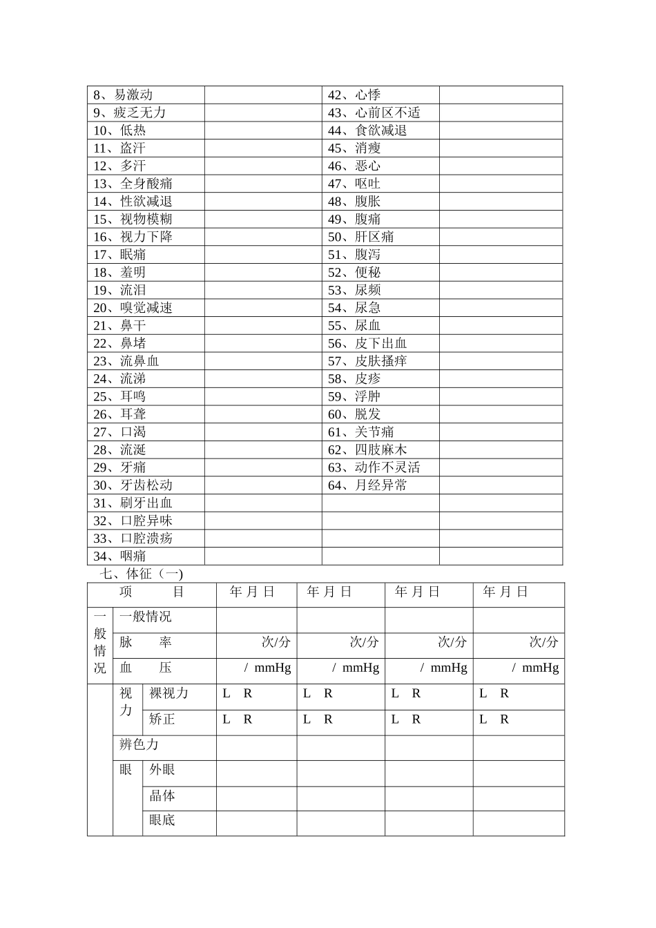 职-业-健-康-检-查-表_第2页