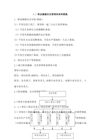 职业健康安全管理体系和措施