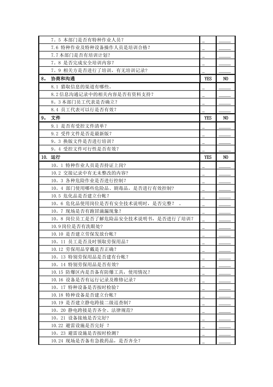 职业健康安全管理体系检查表_第2页