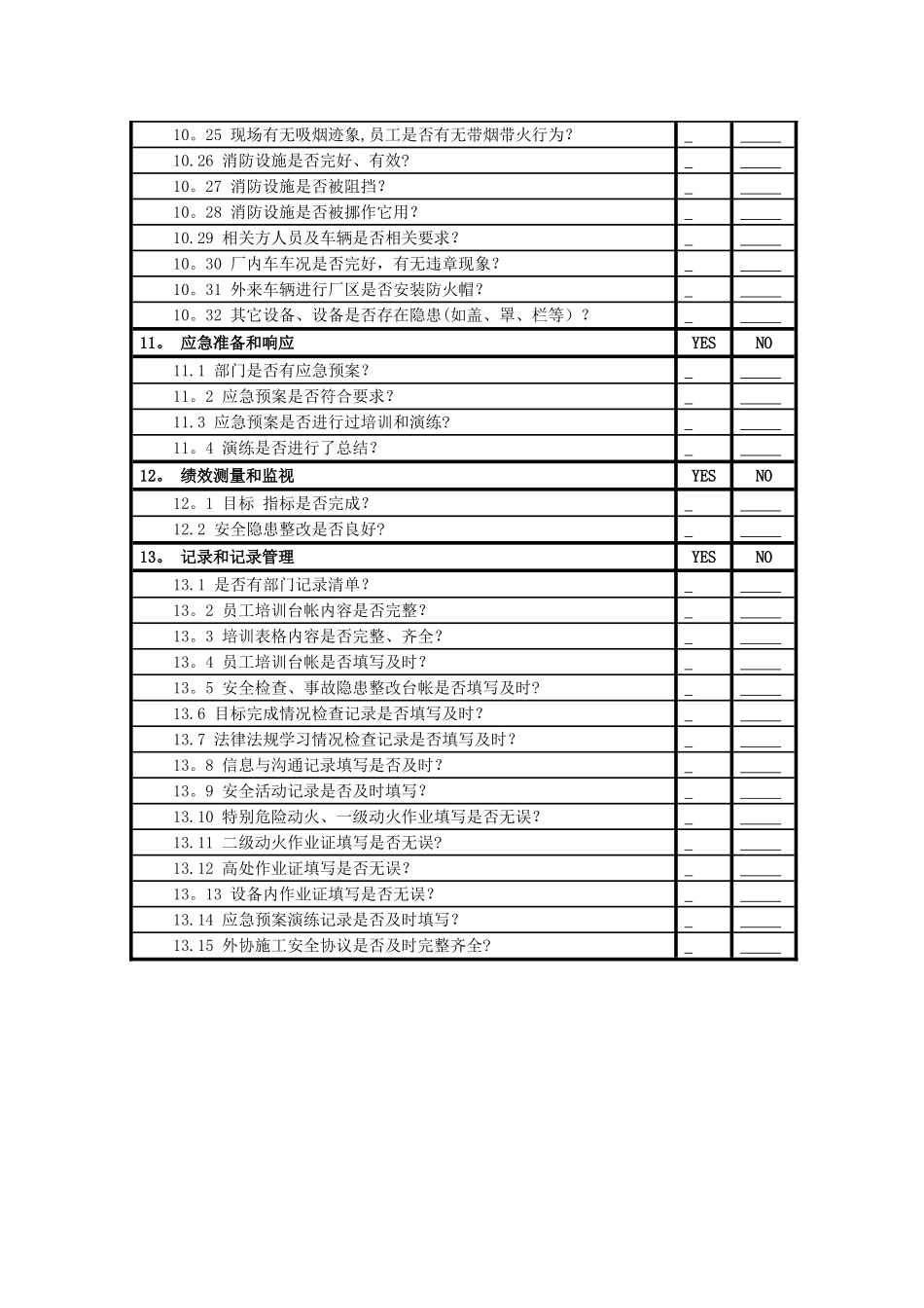 职业健康安全管理体系检查表_第3页