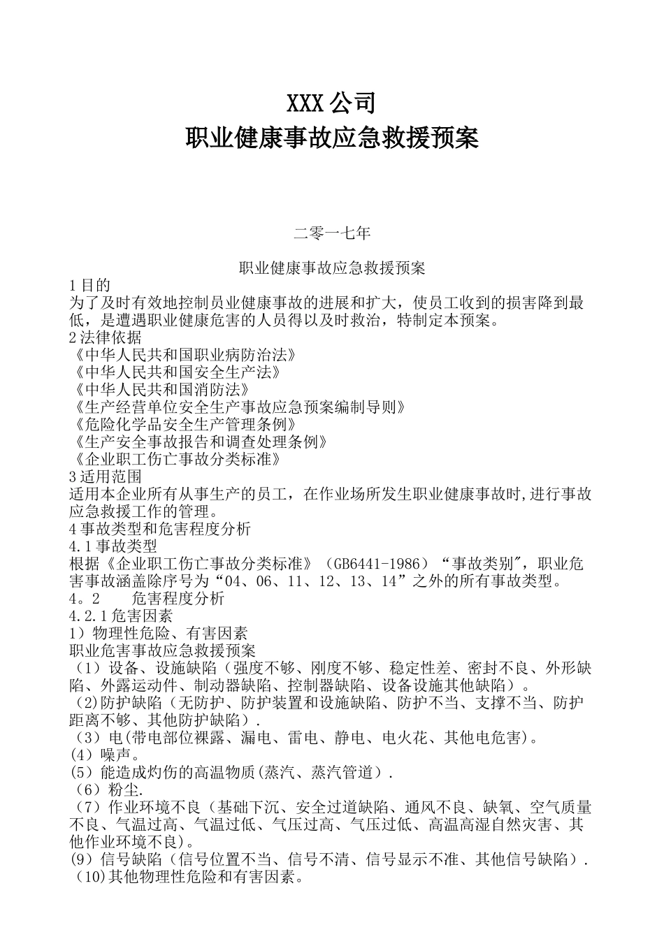 职业健康应急救援预案_第1页