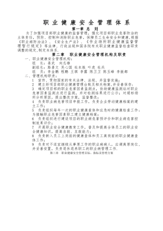 职业健康管理体系