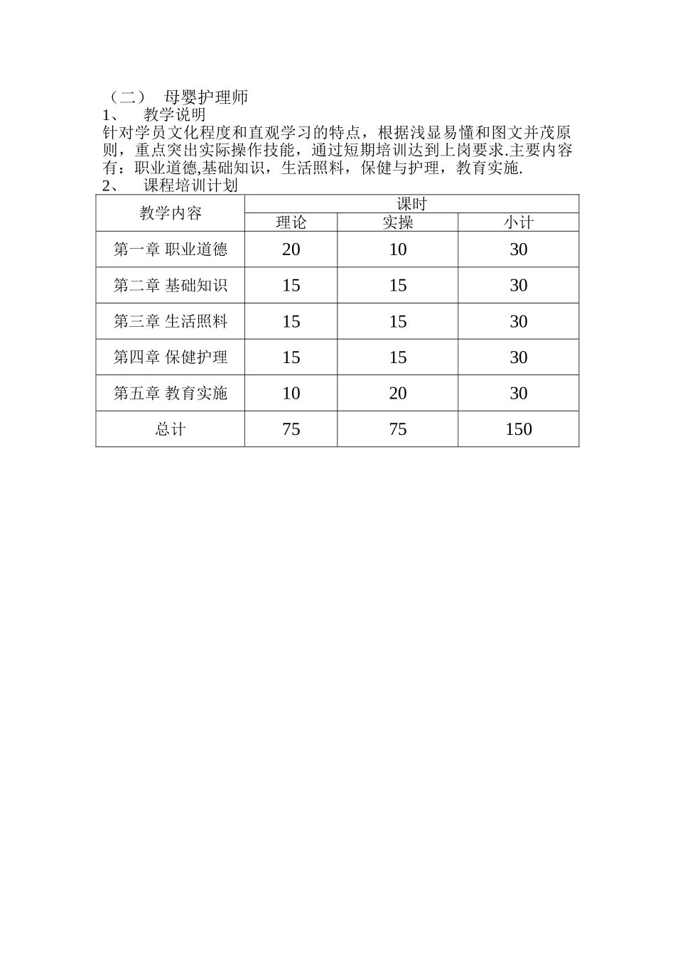 职业技能培训教学计划_第2页