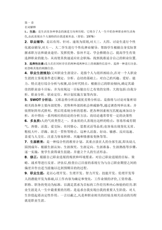 职业生涯规划习题