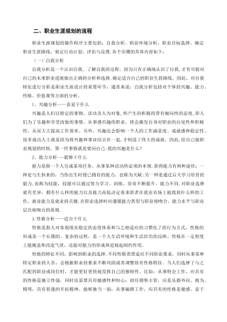 职业生涯规划书设计模板