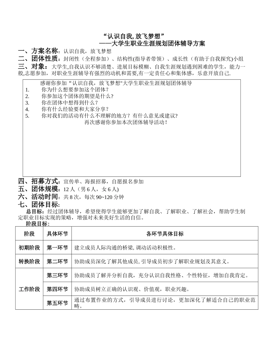 职业生涯规划团体辅导_第1页