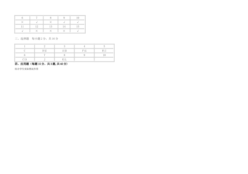 职业生涯规划期末试卷及答案——A_第3页