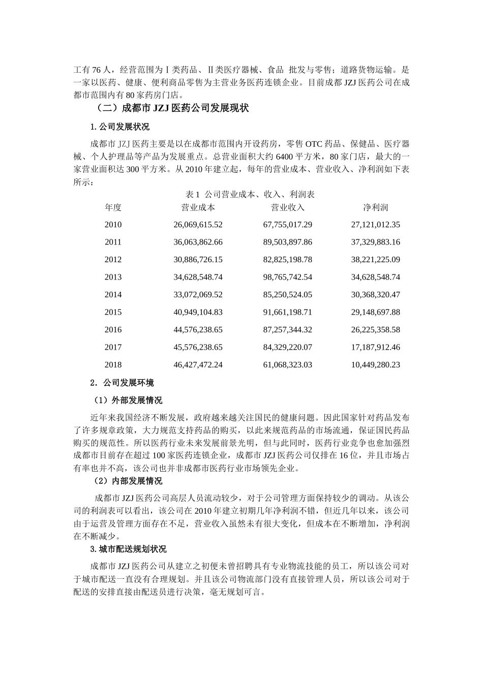 配送路径规划对成都市JZJ医药公司的意义_第2页