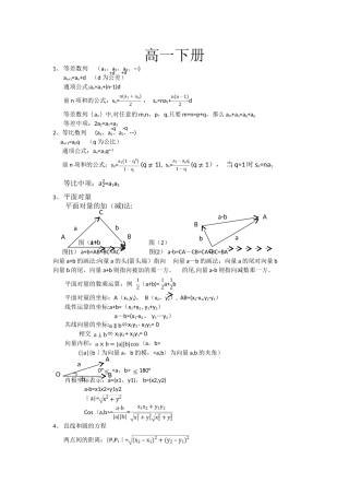 职业高中数学笔记总结