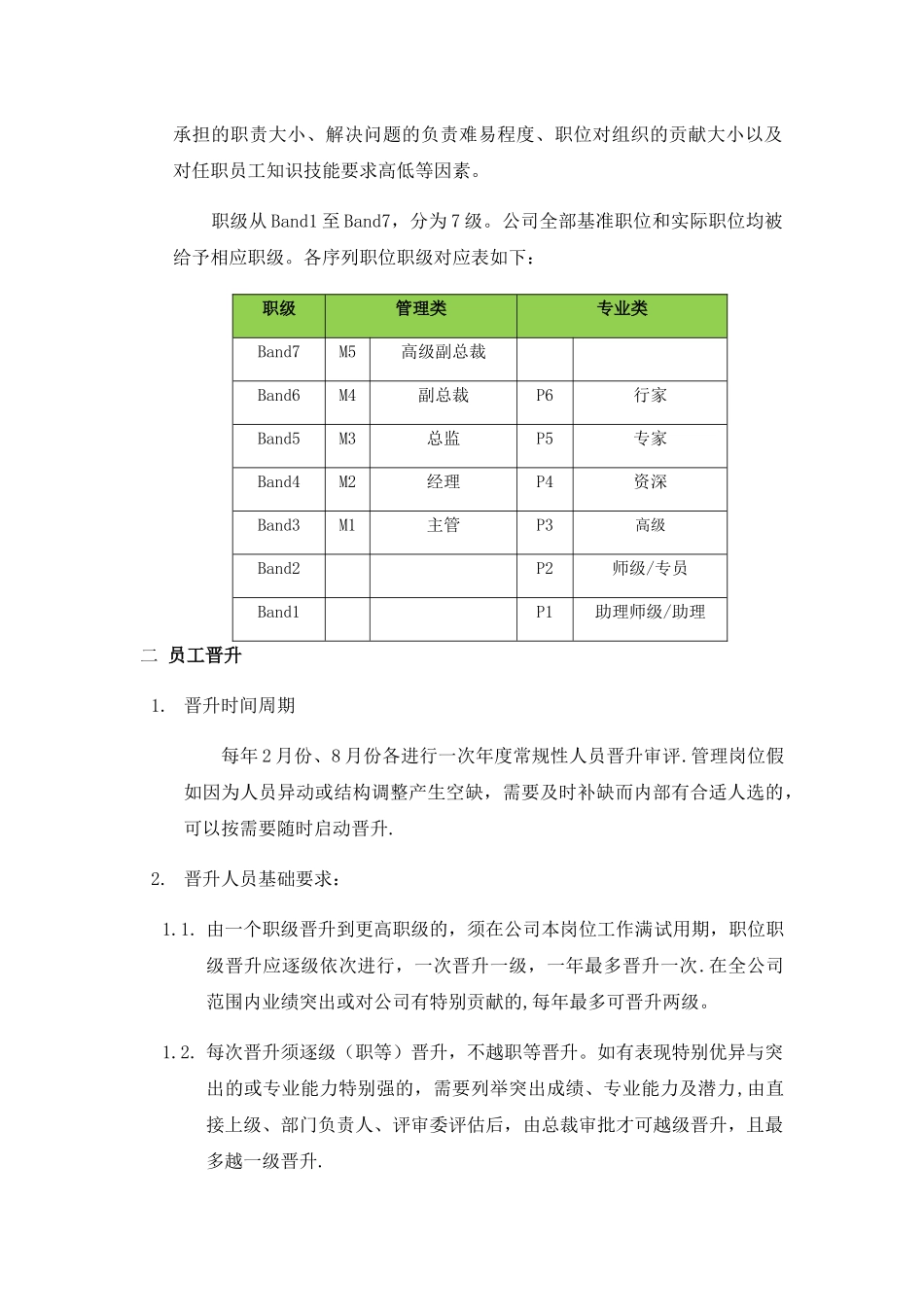 职位职级与晋升管理制度_第2页