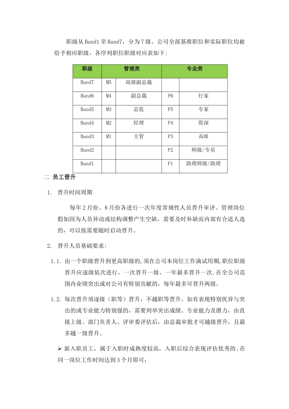 职位职级与晋升管理制度_第2页