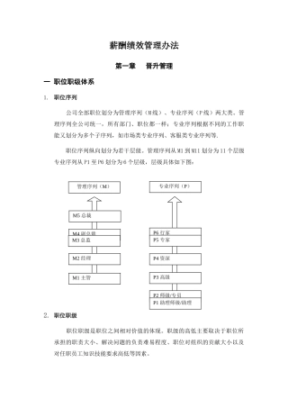 职位职级与晋升管理制度
