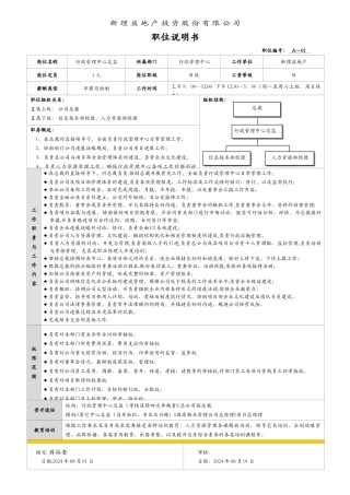 职位说明书(汇总)