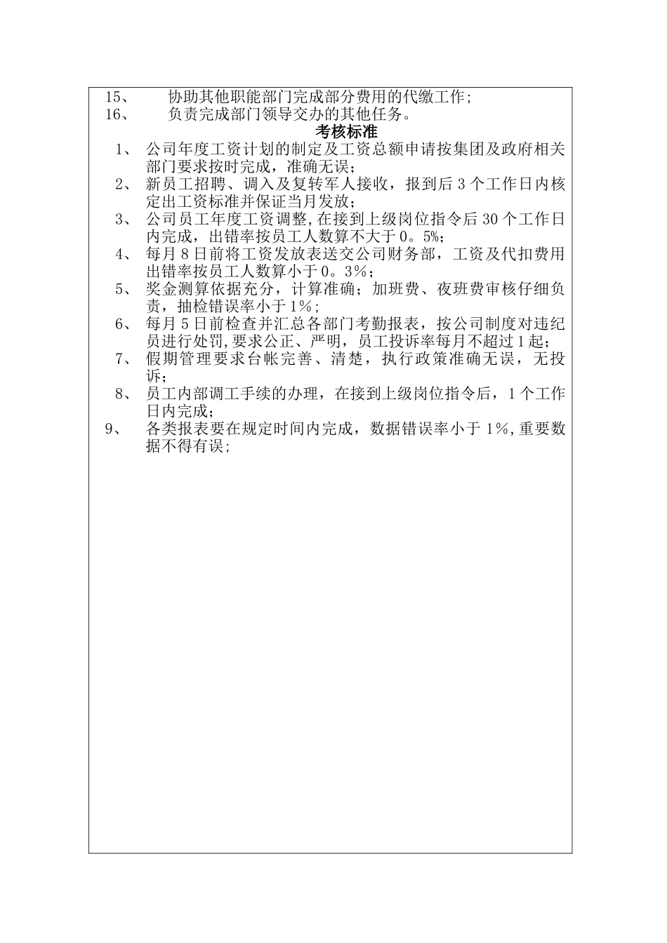 职位说明书(薪酬主管)_第2页