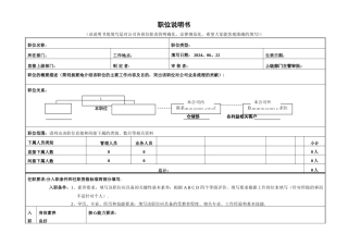 职位说明书-模板