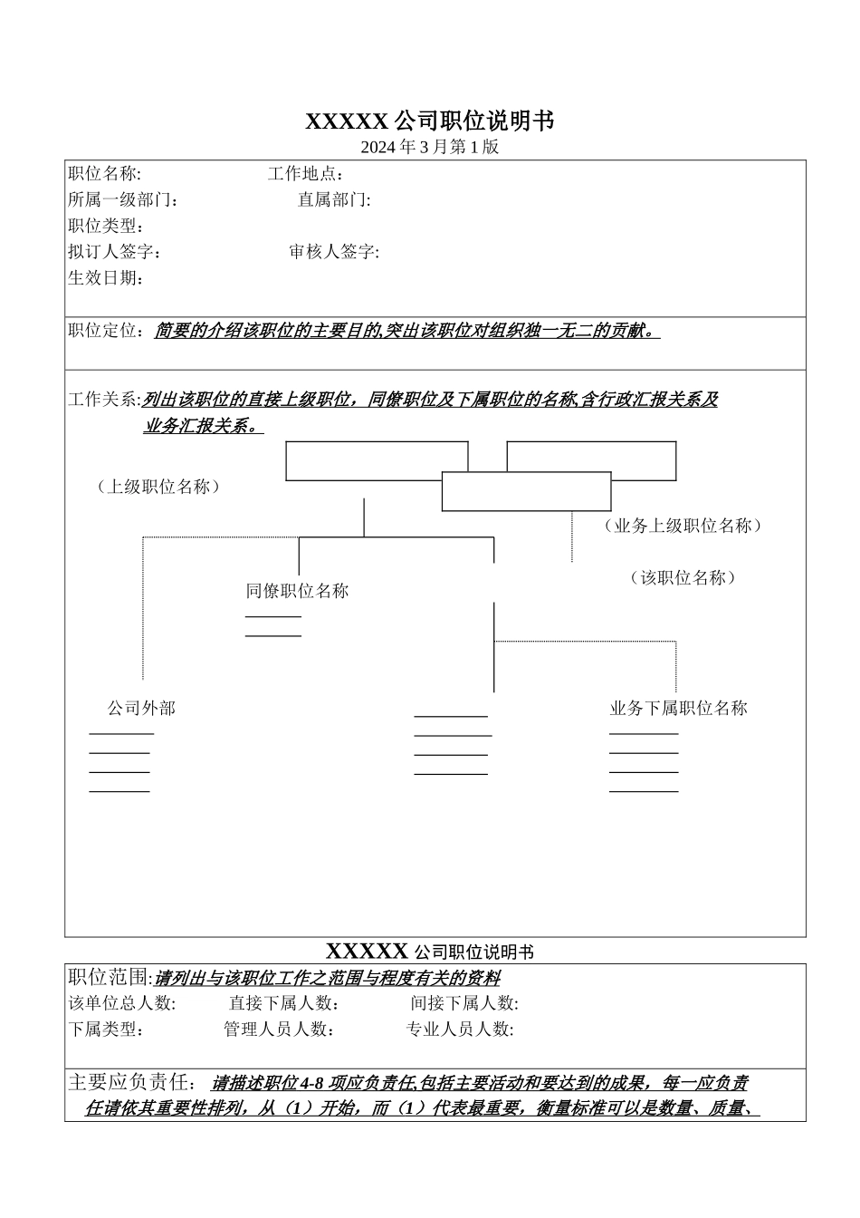 职位说明书参考模板_第1页