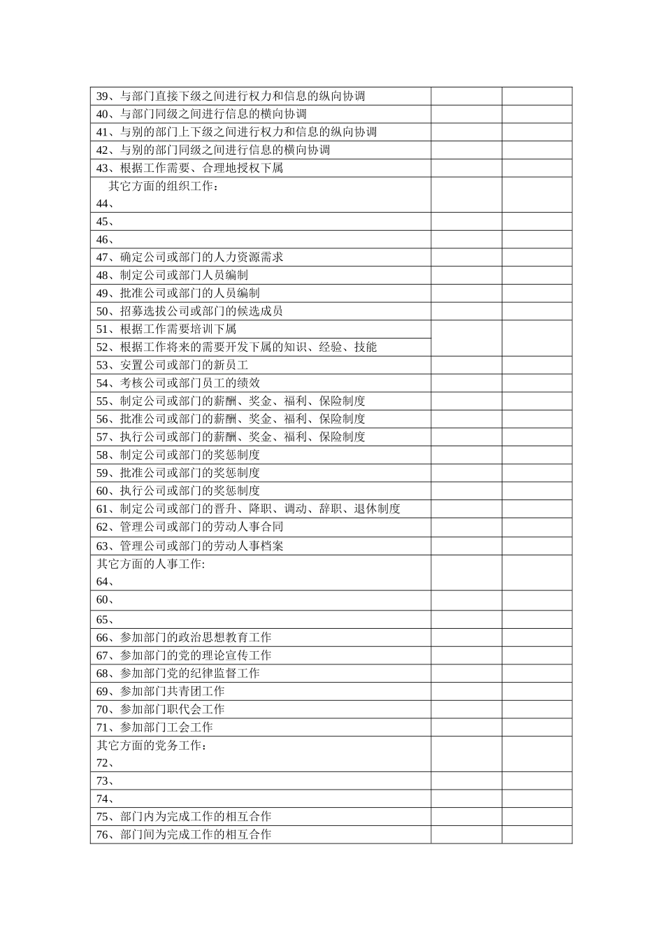 职务分析调查表-模板4_第3页