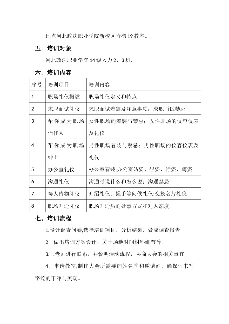 职场礼仪培训方案_第2页