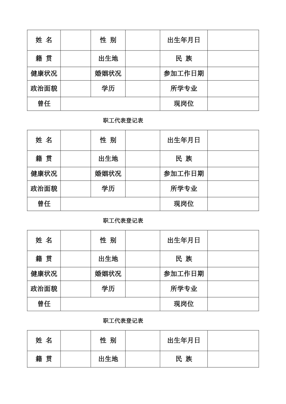 职工代表选举票样和登记表_第2页