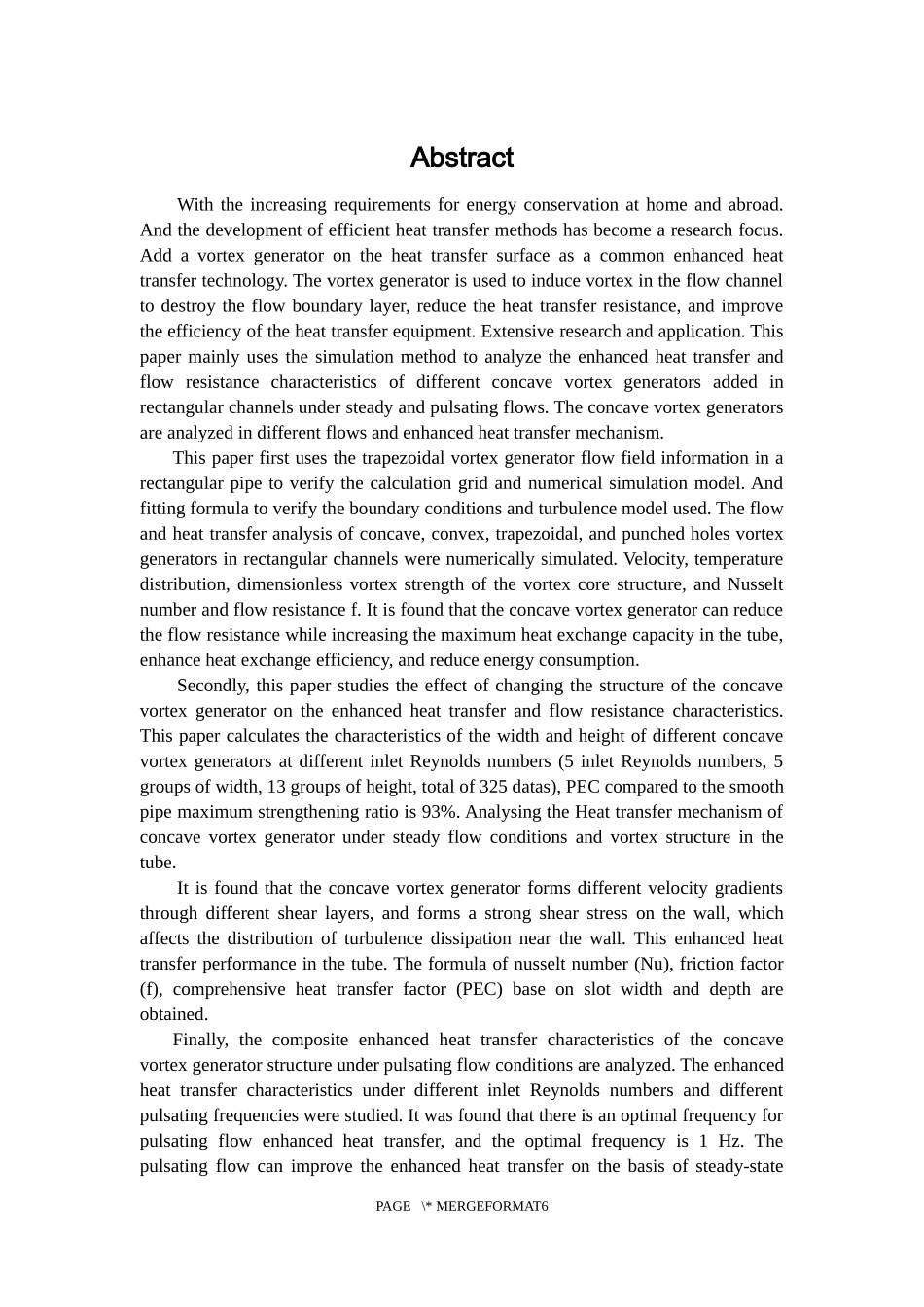 内置开槽涡流发生器的管内流动及强化换热研究_第2页