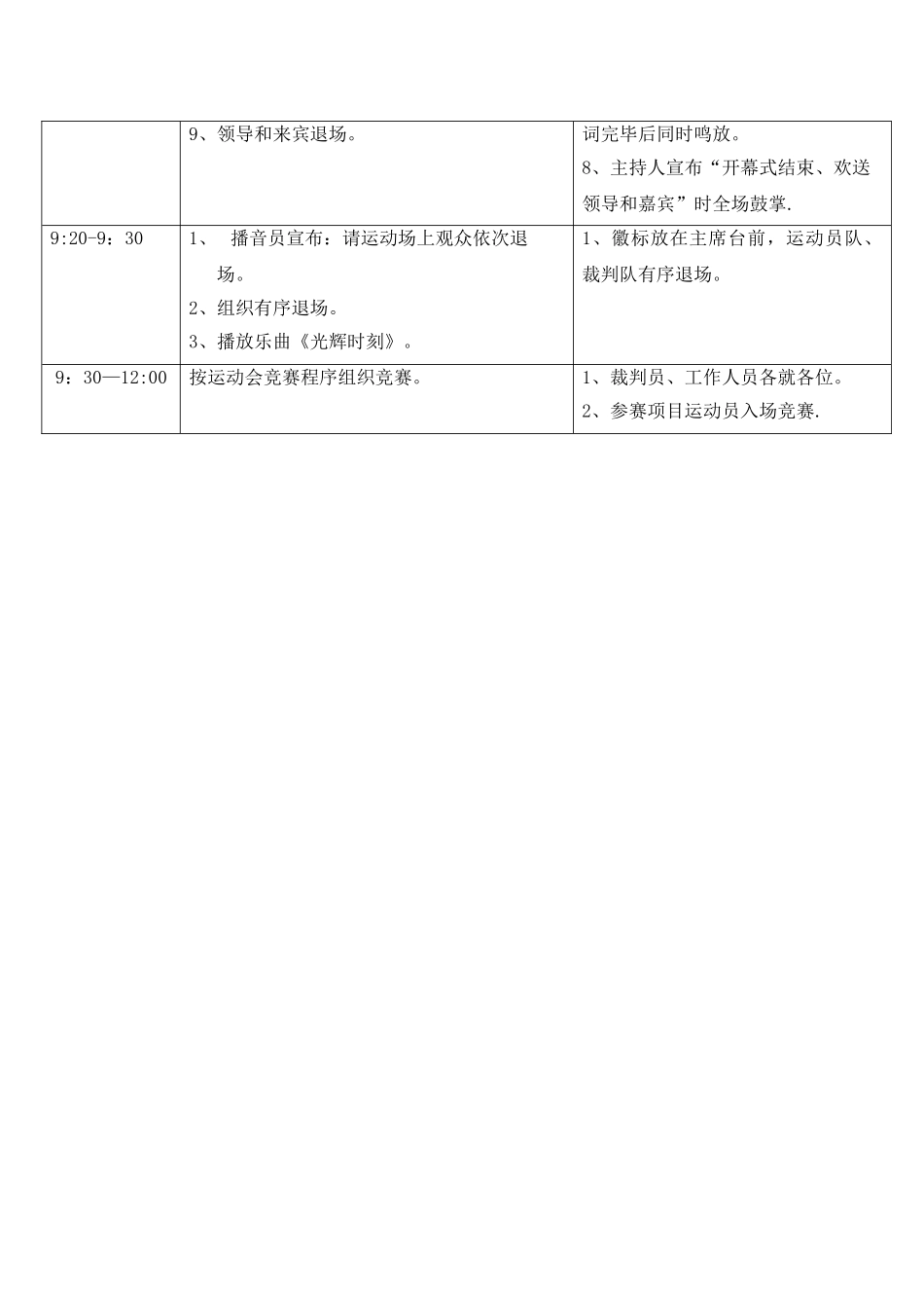 职工运动会开幕式流程及要求_第3页