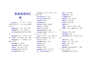职高英语词汇表