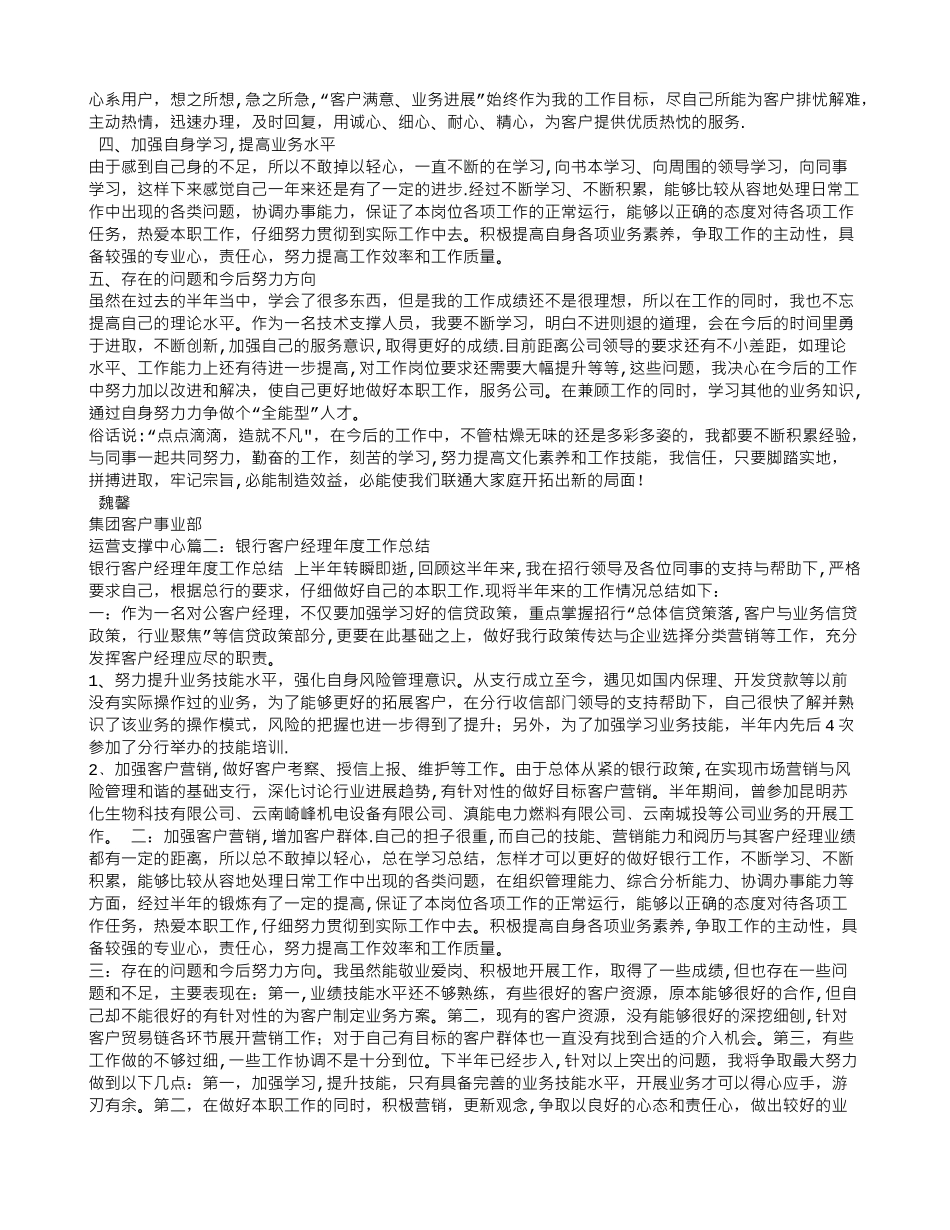 联通集团客户经理年度工作总结_第2页