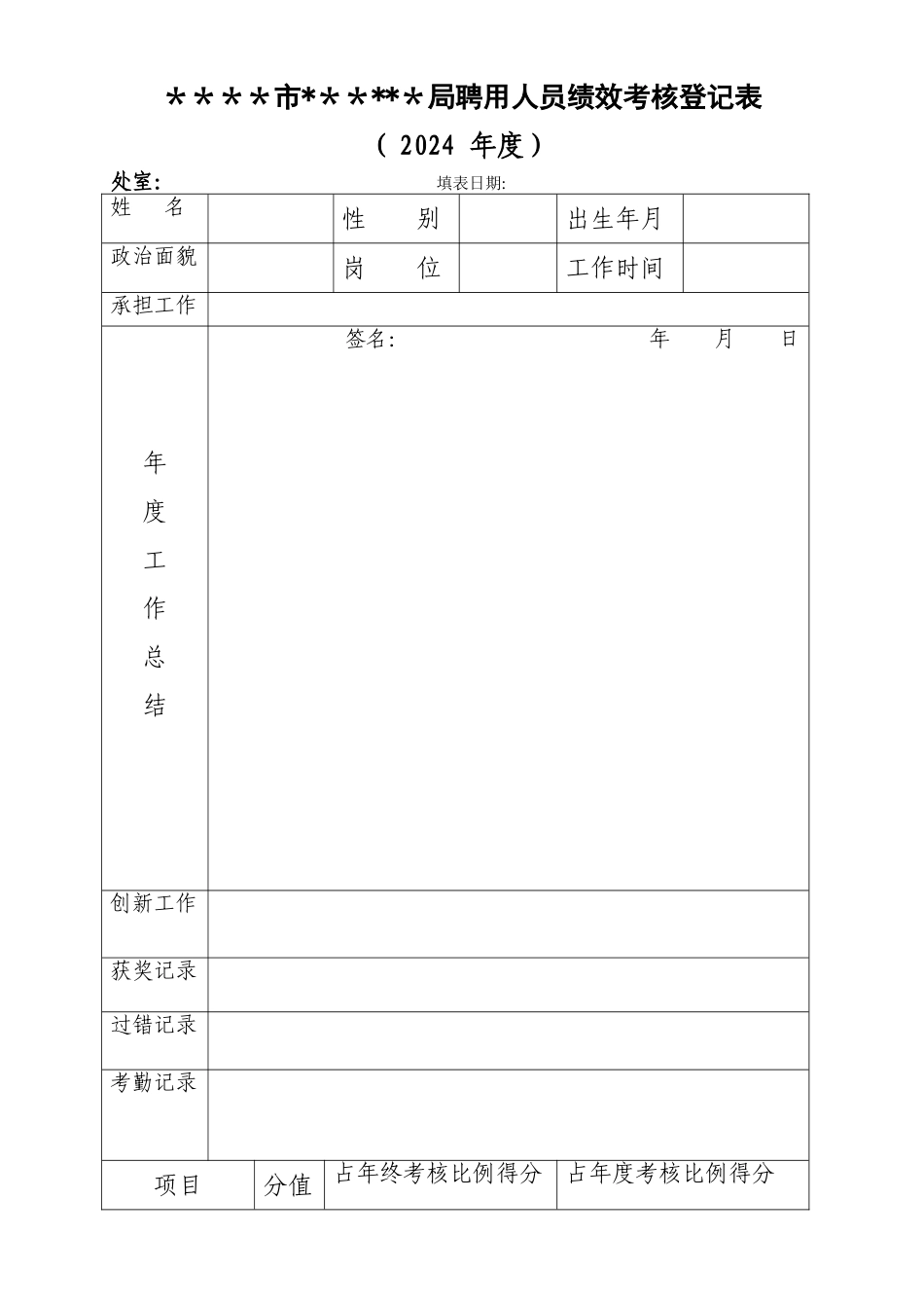 聘用人员考核登记表_第1页