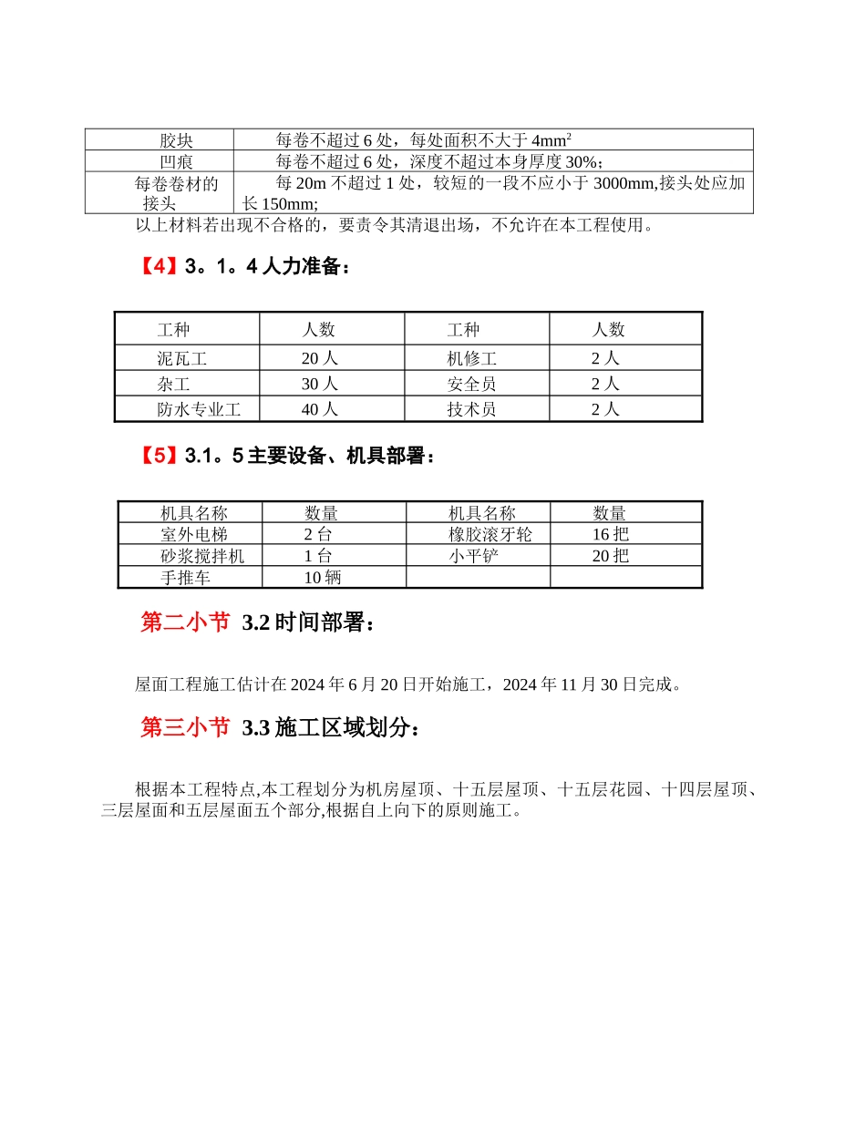 聚乙烯丙纶复合防水卷材屋面施工方案_第3页
