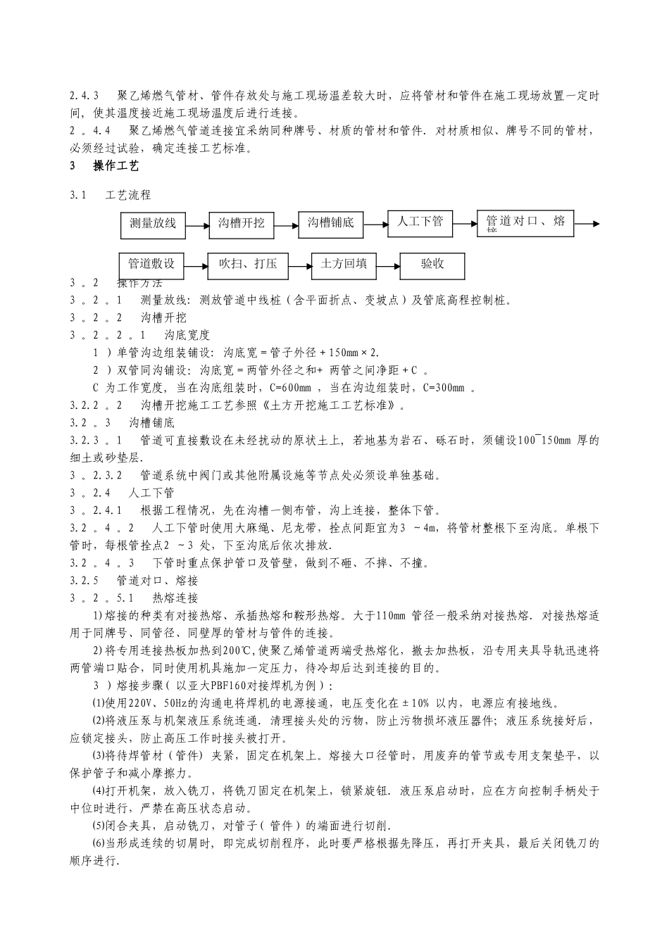 聚乙烯燃气管安装施工工艺标准_第2页