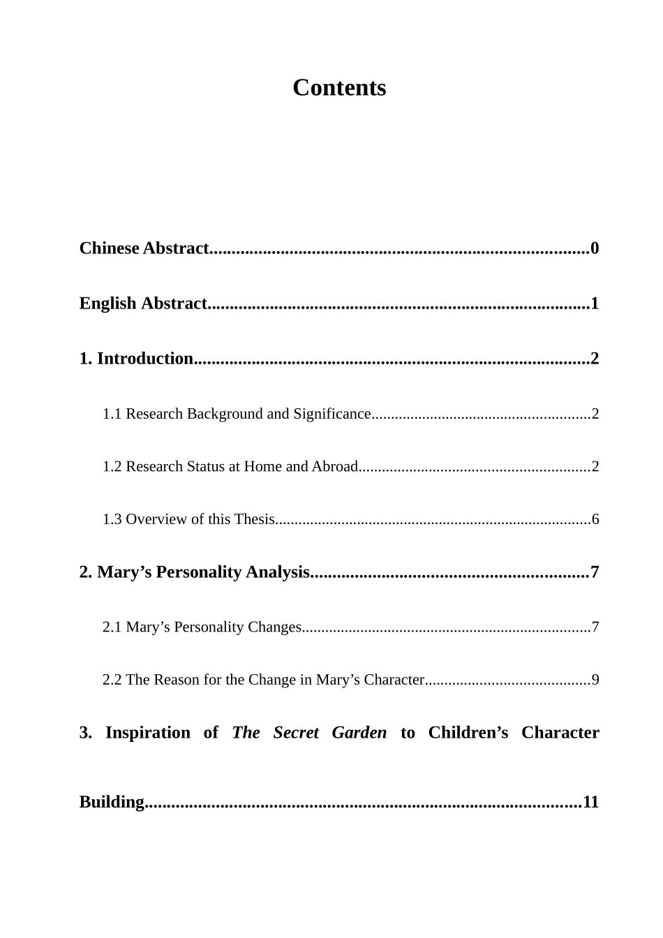 秘密花园女主人公玛丽人物性格浅析_第1页