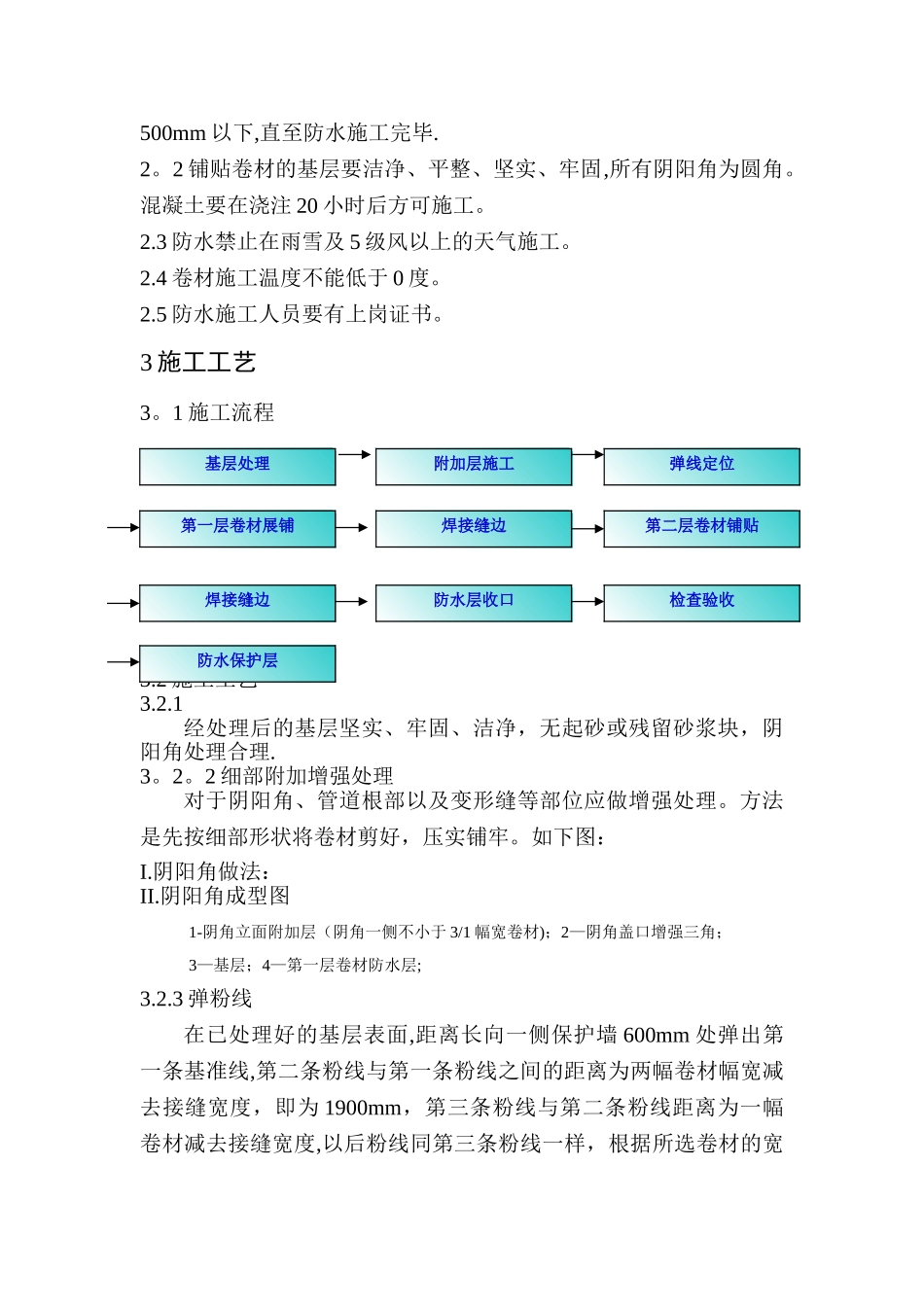 聚氯乙烯防水卷材地下施工方案(铺两层)_第2页