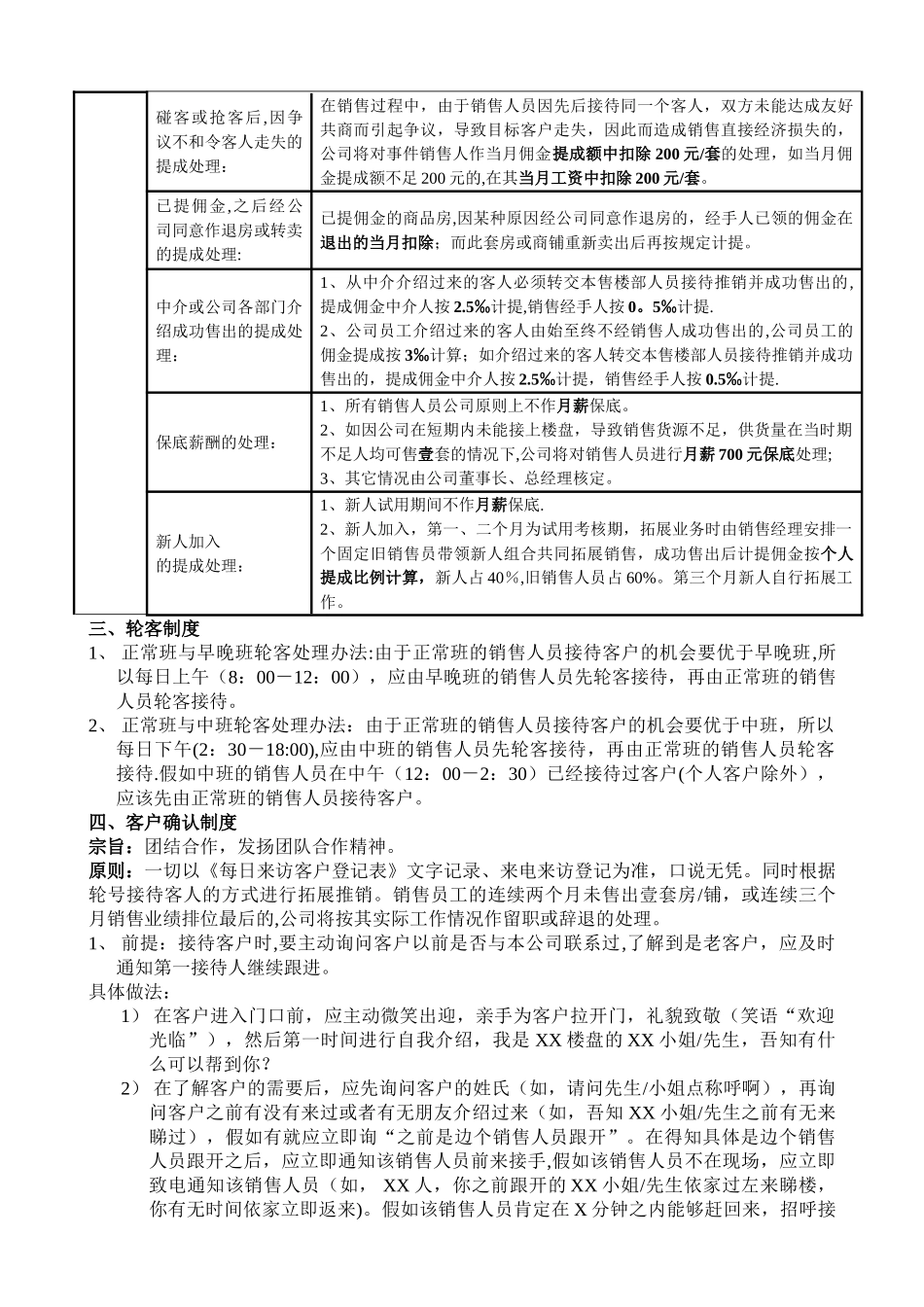 肇庆市进南房地产开发有限公司销售管理佣金提成制度_第3页