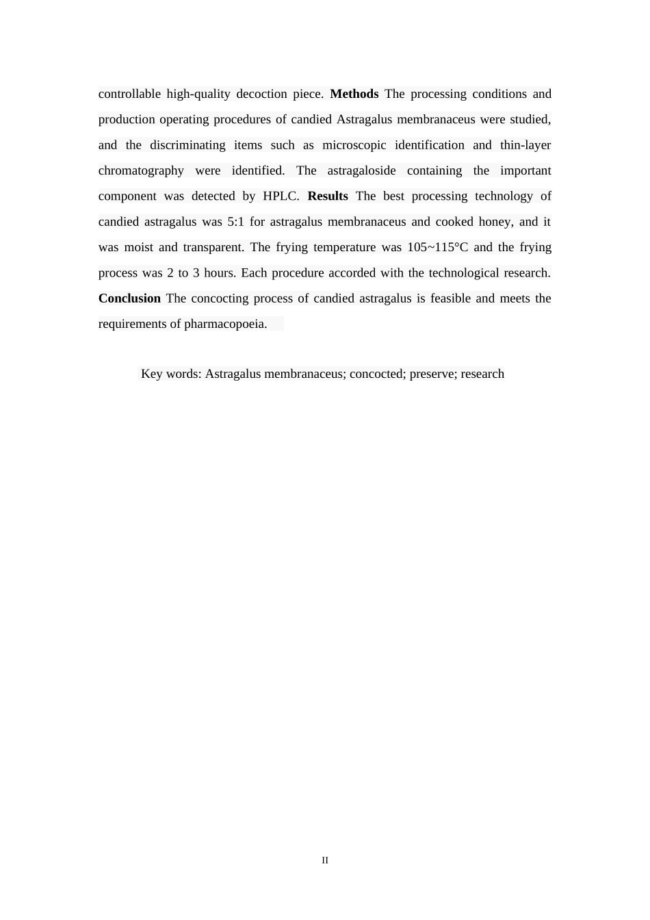 蜜炙黄芪的炮制工艺研究  中药学专业_第3页