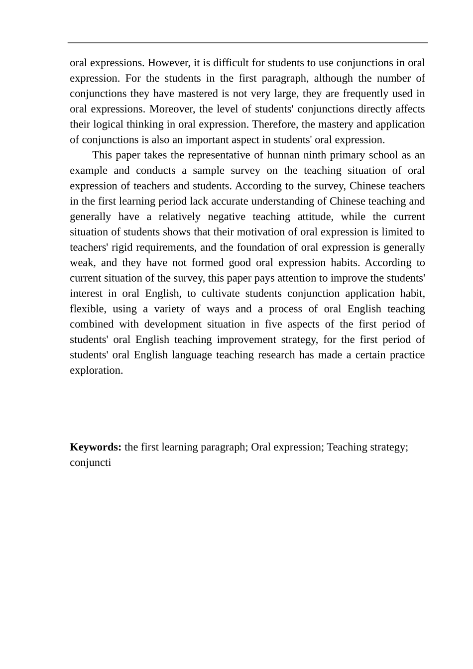 教育学专业第一学段学生口语表达中连词研究——以浑南九小为例_第3页