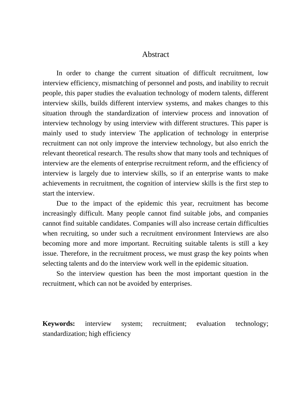 面试技术在企业招聘中的应用分析——以伟迪同创科技发展有限公司为例人力资源管理专业_第2页