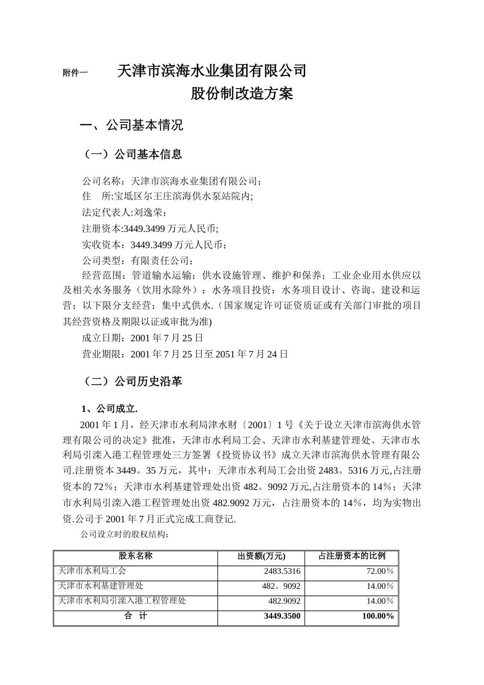 股份制改造方案_第1页