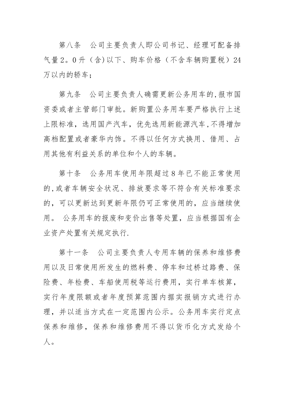 股份有限公司负责人履职待遇及业务支-出管理规定_第3页