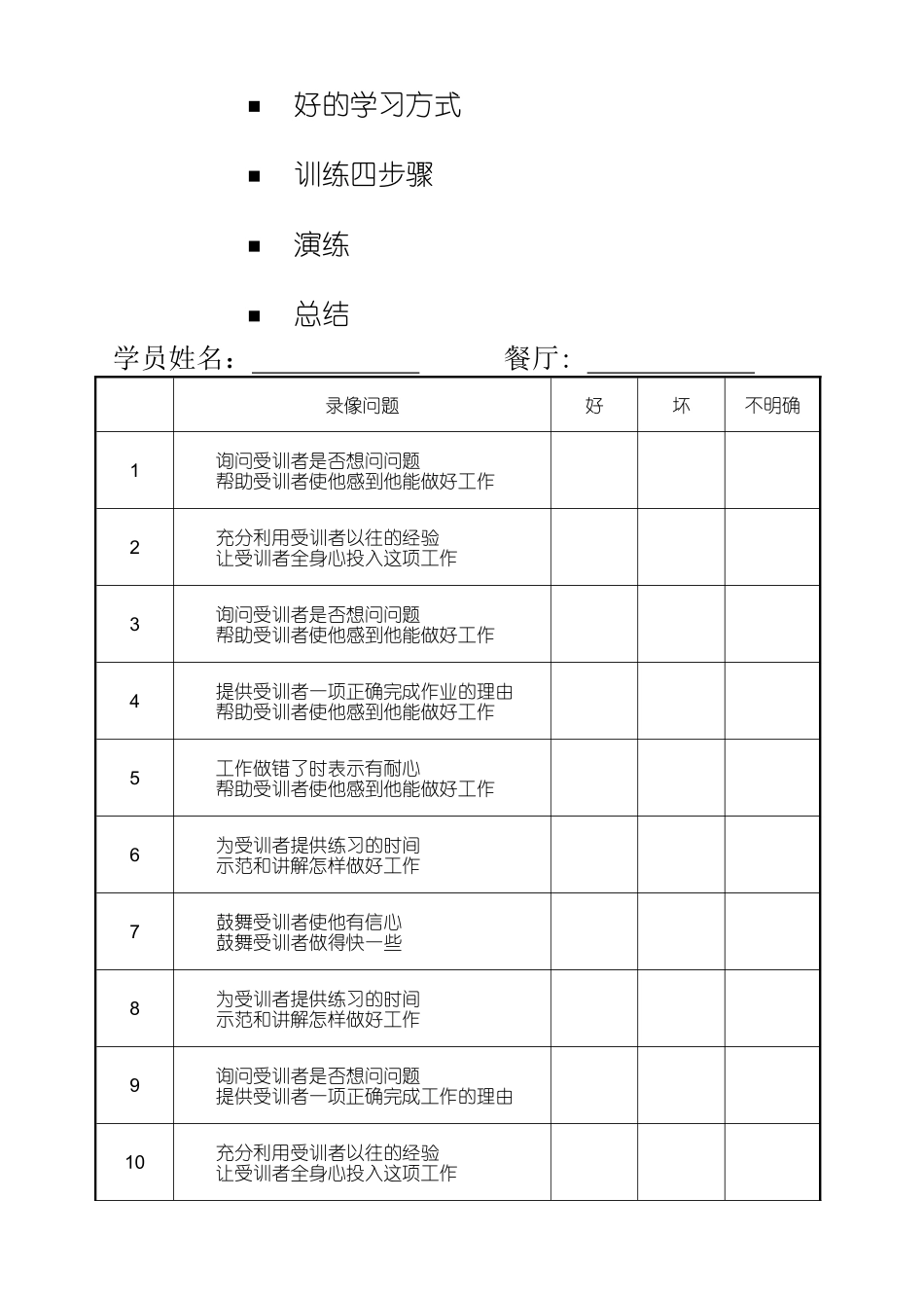 肯德基训练员手册_第2页