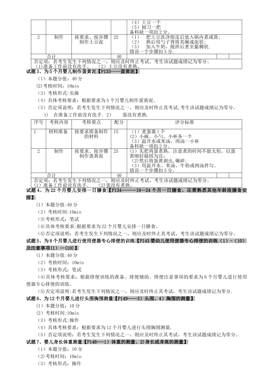 育婴员中级操作技能考核复习提纲---最新-(2)_第2页