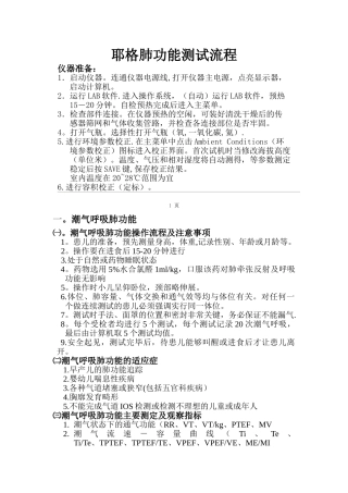 肺功能操作流程