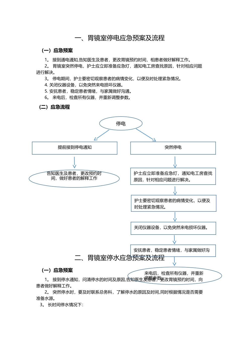 胃镜室应急预案及流程_第1页