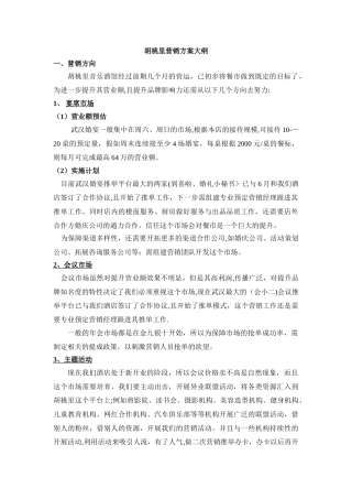 胡桃里营销方案大纲